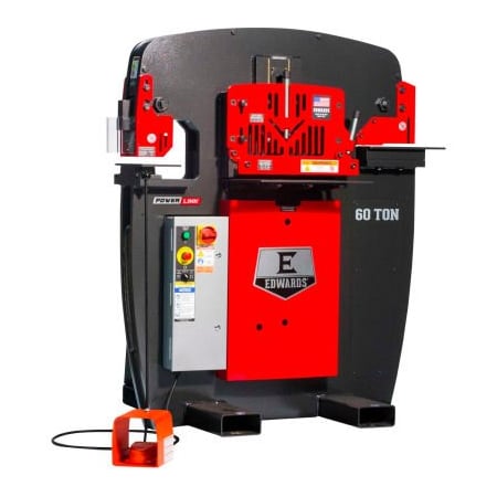 Edwards Mfg Co. 60 Ton Ironworker - 3 Phase, 230V w/ Hydraulic Accessory Pack - Edwards IW60-3P230-AC500